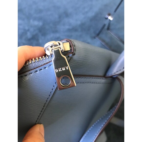 DKNY Bryant Leather Top Zip Backpack blue